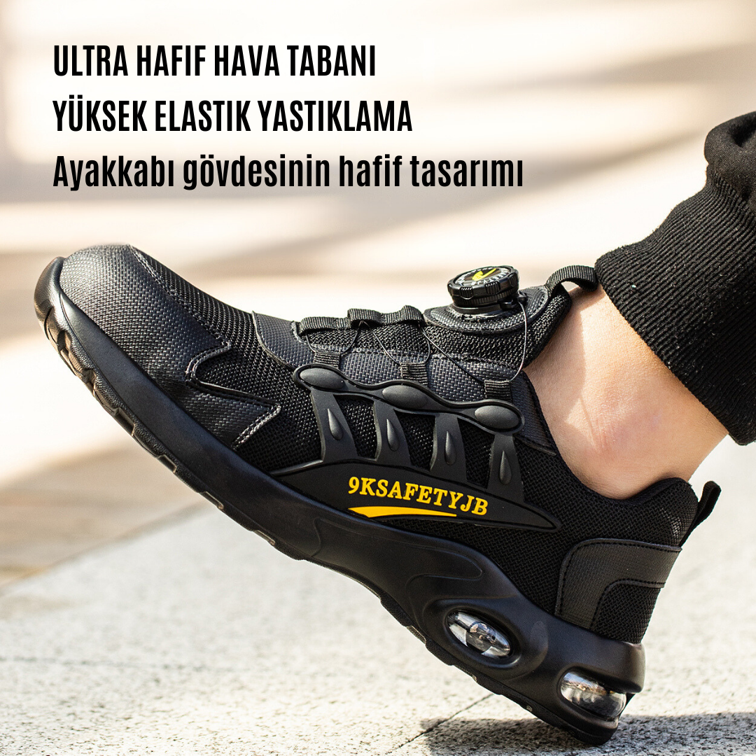 Otomatik Bağcıklı Çelik Burunlu İş Ayakkabısı